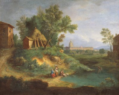 Hotel des Invalides, widok z Grenouillere autorstwa Jean Francois, the Younger Millet