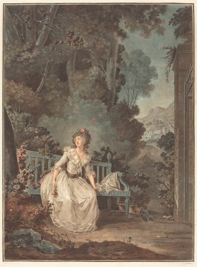 Nina, ou La Folle par amour (Nina, czyli kobieta oszalała z miłości) autorstwa Jean François Janinet after Claude Hoin
