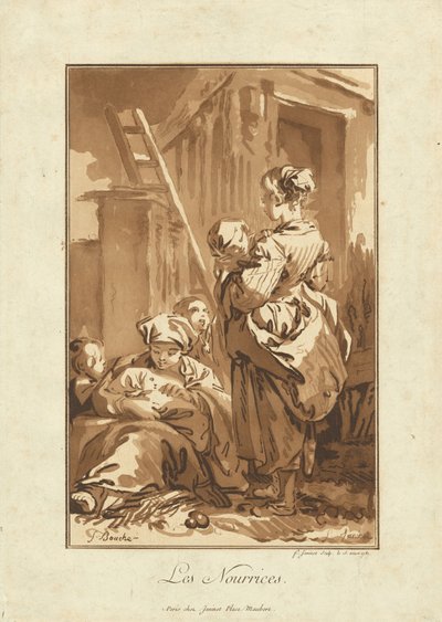 Pielęgniarki autorstwa Jean François Janinet after François Boucher
