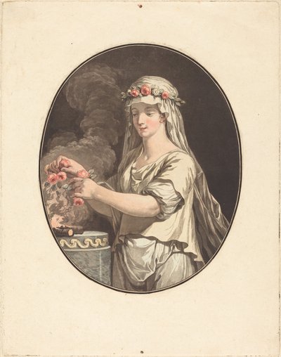 Młoda westalka autorstwa Jean François Janinet after Jean Jacques François Le Barbier I