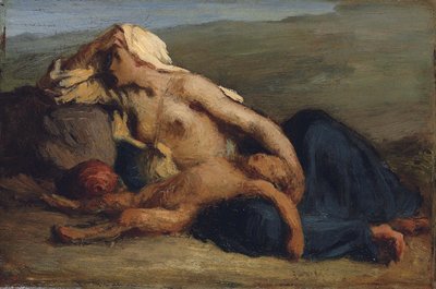 Hagar i Izmael autorstwa Jean Francois Millet