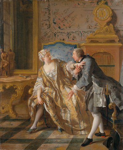 Podwiązka, 1724. autorstwa Jean François de Troy
