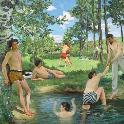 Scena letnia, 1869 autorstwa Jean Frederic Bazille