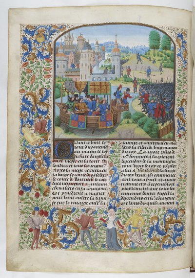 Jean Froissart, Kroniki, 154v, 12148 btv1b8438605hf336, oryginał autorstwa Jean Froissart