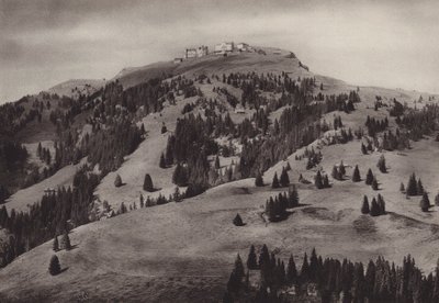 Hotele Rigi Kulm (zdjęcie czarno-białe) autorstwa Jean Gaberell