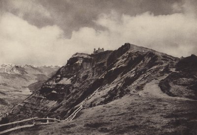 Rigi Kulm, hotel na szczycie (zdjęcie czarno-białe) autorstwa Jean Gaberell
