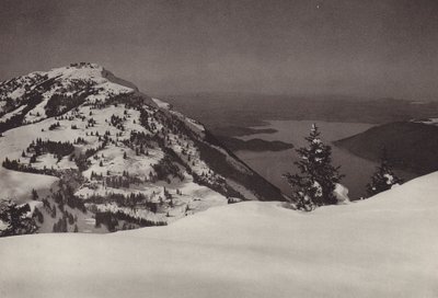 Rigi im Winter (zdjęcie czarno-białe) autorstwa Jean Gaberell