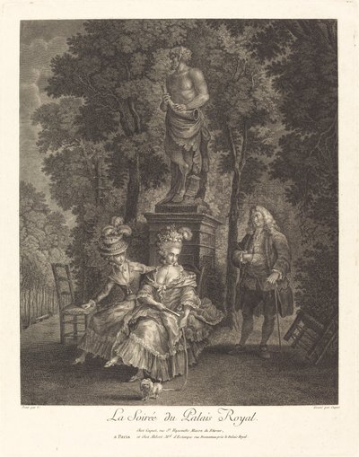 Wieczór w Pałacu Królewskim autorstwa Jean Gabriel Caquet after François André Vincent