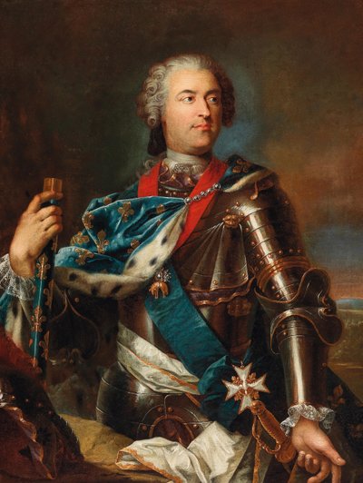 Portret króla Francji Ludwika XV 1710-1774. autorstwa Jean Gaspard Heilmann