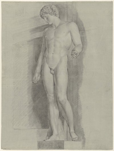 Studium posągu zwanego Albani Antinous autorstwa Jean Grandjean