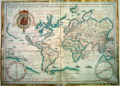 Uniwersalna mapa hydrograficzna. Rękopis Jeana Guerarda, francuskiego geografa. 1734. Paryż, B.N. autorstwa Jean Guerard