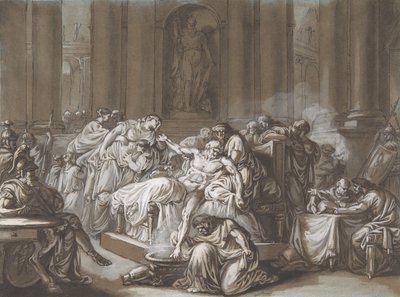 Śmierć Seneki, b.d. autorstwa Jean Guillaume Moitte