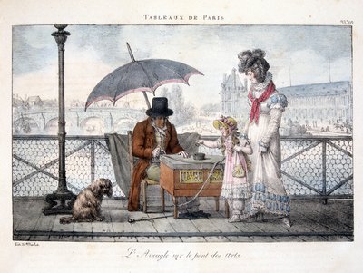 Niewidomy na Pont des Arts - w „Malowaniu Paryża” Marlet autorstwa Jean Henri Marlet
