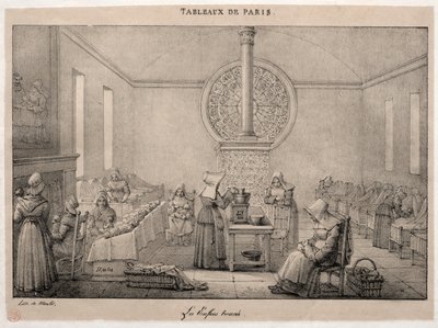 Sceny Paryża: Szpital Foundling . autorstwa Jean Henri Marlet