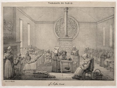 Sceny Paryża: Szpital Foundling autorstwa Jean Henri Marlet