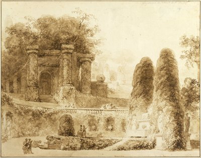 Park rzymski z fontanną autorstwa Jean Honore Fragonard