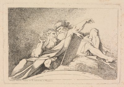 Dwaj prorocy autorstwa Jean Honoré Fragonard after Annibale Carracci