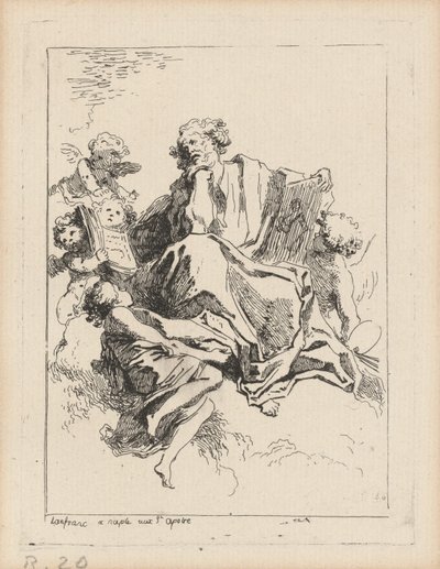 Święty Łukasz autorstwa Jean Honoré Fragonard after Giovanni Lanfranco