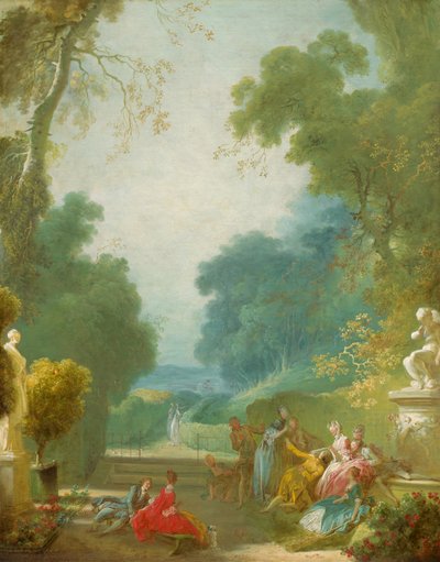 Gra w gorące sercówki, c. 17751780. autorstwa Jean Honore Fragonard