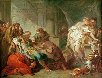 Antioch i Stratonice autorstwa Jean Honore Fragonard