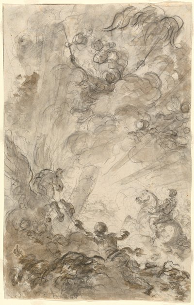 Bradamante próbuje złapać hipogryfa [odbyt] autorstwa Jean Honore Fragonard