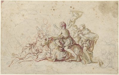 Europa porwana przez Jowisza w przebraniu byka (?) autorstwa Jean Honore Fragonard