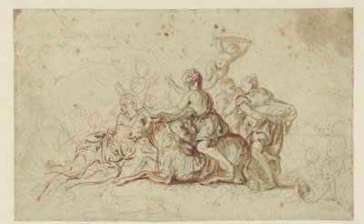 Europa porwana przez Jowisza w przebraniu byka autorstwa Jean Honore Fragonard