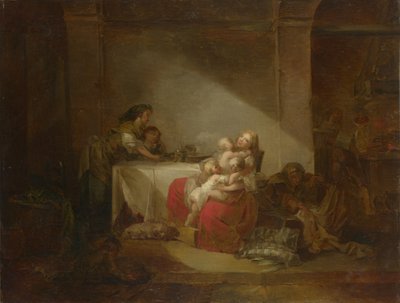 Scena wewnętrzna. Szczęśliwa Matka, druga połowa XVIII wieku. autorstwa Jean Honore Fragonard