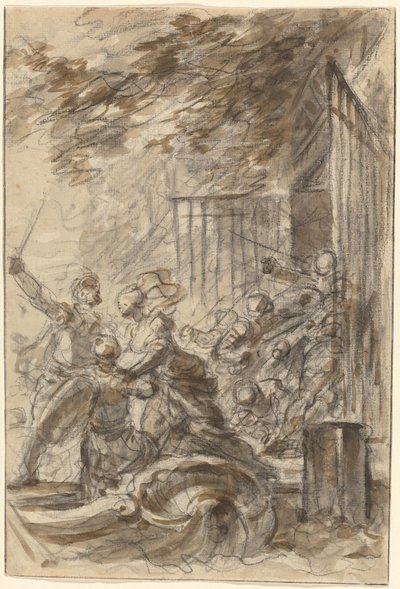 Izabela opuszcza swój dom, by śledzić Odorico i jego ludzi autorstwa Jean Honore Fragonard