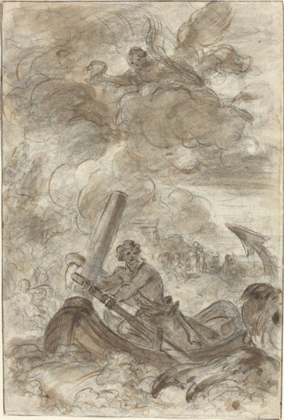 Orlando zabija orka kotwicą autorstwa Jean Honore Fragonard