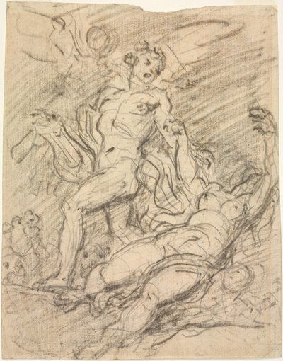 Orfeusz i Eurydyka (recto) autorstwa Jean Honore Fragonard