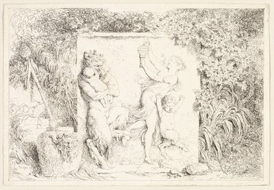 Tańczące satyry z Bachanaliów, czyli zabaw satyrów autorstwa Jean Honore Fragonard