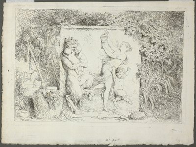 Rodzina Satyrów, z Bachanaliów lub Zabaw Satyrów autorstwa Jean Honore Fragonard