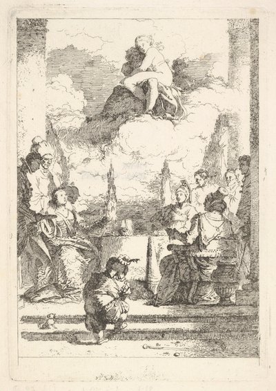 Uczta Antoniego i Kleopatry, ca. 1764. autorstwa Jean Honore Fragonard