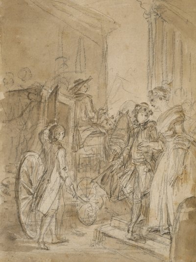 Wyjazd autokarem autorstwa Jean Honore Fragonard