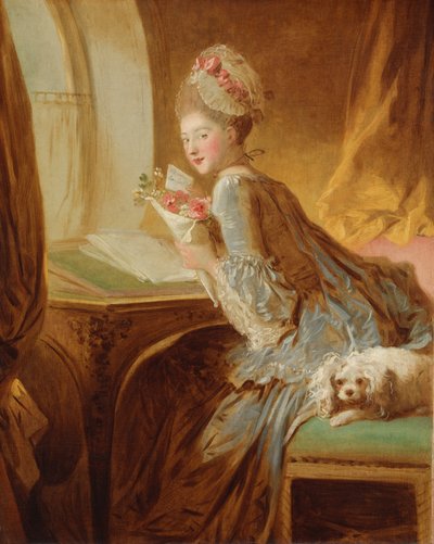 List miłosny, początek lat 70. XVIII wieku. autorstwa Jean Honore Fragonard
