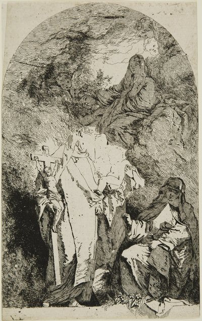 Madonna z Św. Katarzyna, Róża z Limy i Agnes z Montepulciano autorstwa Jean Honore Fragonard