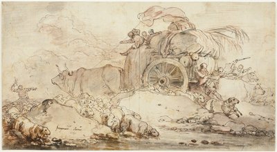 Zatrzymany wózek autorstwa Jean Honore Fragonard
