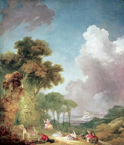 Huśtawka, ok.1775-1780 autorstwa Jean Honore Fragonard
