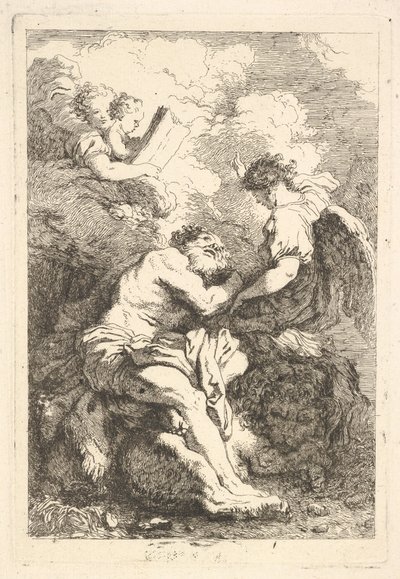 Wizja św. Hieronima, ca. 1761-65. autorstwa Jean Honore Fragonard