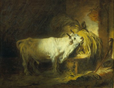 Biały Byk w Stajni autorstwa Jean Honore Fragonard