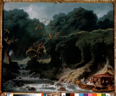 Imprezę w Rambouillet nazwano wyspą miłości. Obraz Jeana Honore Fragonarda (1732-1806) autorstwa Jean Honore Fragonard