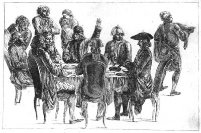 Filozofowie na Wieczerzy, c.1775 autorstwa Jean Huber