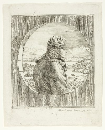 Voltaire widziany z profilu autorstwa Jean Huber