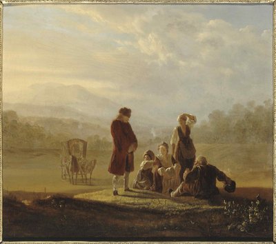 Voltaire i chłopi z Ferney, ok. 1770. autorstwa Jean Huber