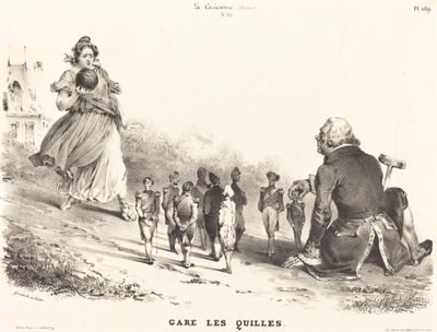 Zaparkuj kręgle autorstwa Jean Ignace Isidore Grandville