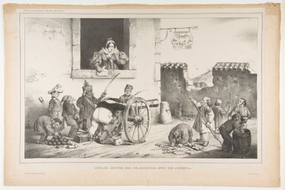 Dzieci, bądźcie mi posłuszni, nie bawcie się tą bronią, kwiecień 1834 r. autorstwa Jean Ignace Isidore Gérard