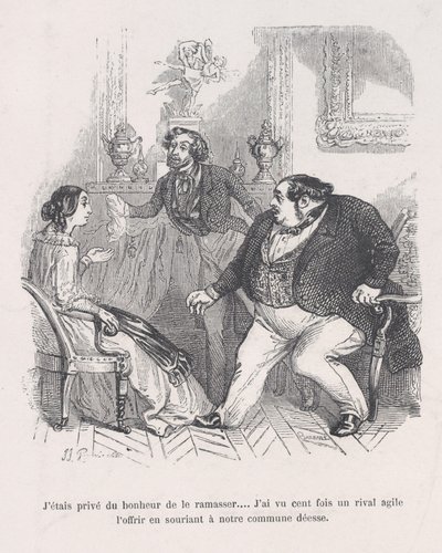 Zostałem pozbawiony szczęścia by go podnieść... Sto razy widziałem zwinnego rywala..., 1843. autorstwa Jean Ignace Isidore Gérard
