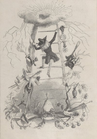 Ilustracja w Jerome Paturot, Louis Reybaud, Paryż, 1846, ca. 1846. autorstwa Jean Ignace Isidore Gérard