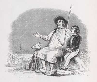 Spadające gwiazdy z Dzieła wszystkich Bérangera, 1836. autorstwa Jean Ignace Isidore Gérard